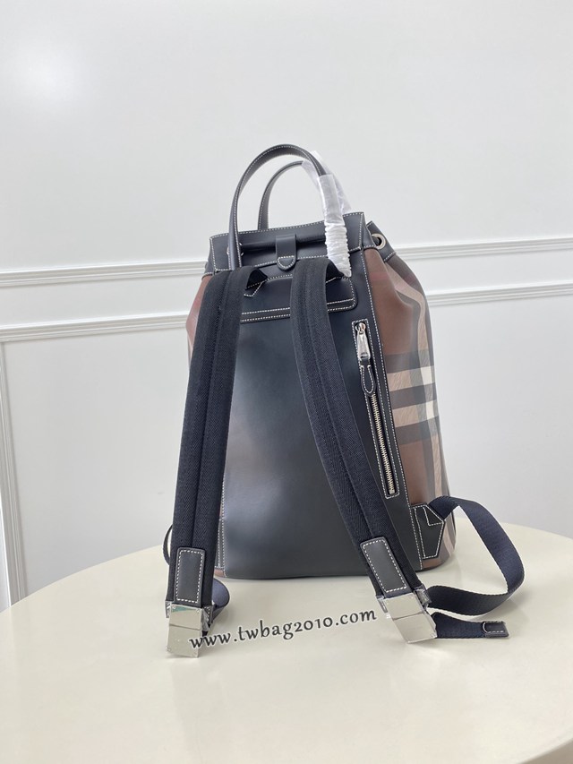 Burberry專門店新款雙肩包 巴寶莉皮革抽繩手提男女款後背包 yxb1258